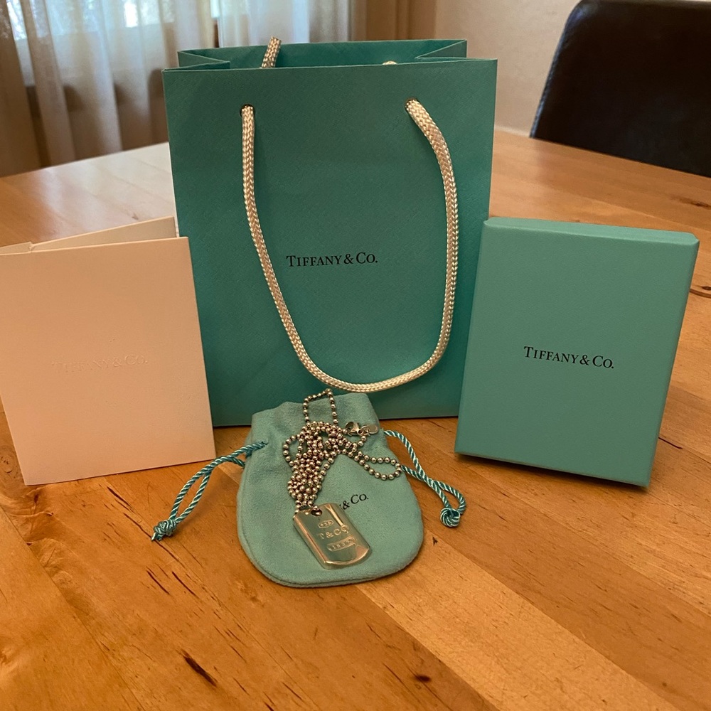 Tiffany & Co 1837 silver dog tag